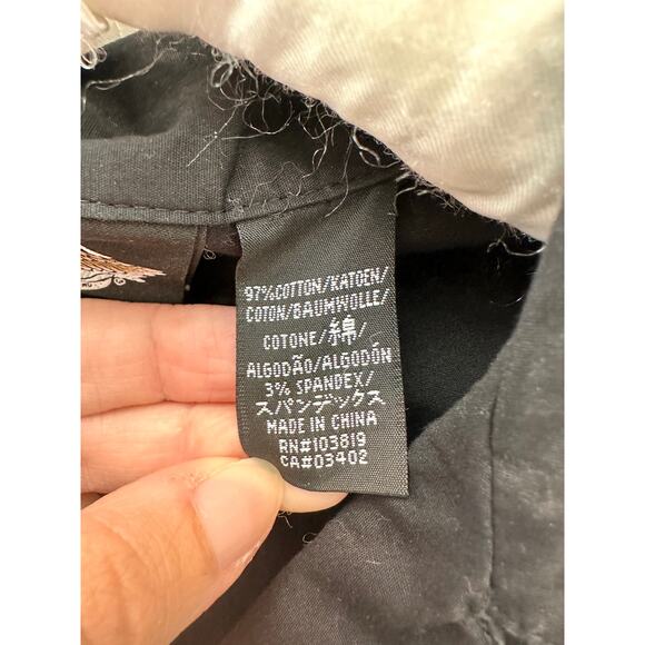 HARLEY DAVIDSON Women’s Sleeveless Shirt Black Studded Embellished | Size Large - Picture 6 of 6